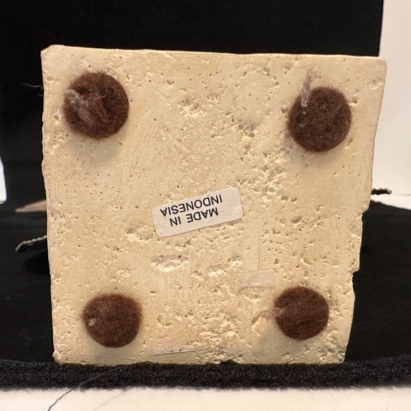 Coastal Decor "Wooden Angel Fish w/Metal accents on Stone base" Mixed Media - Picture 7 of 9